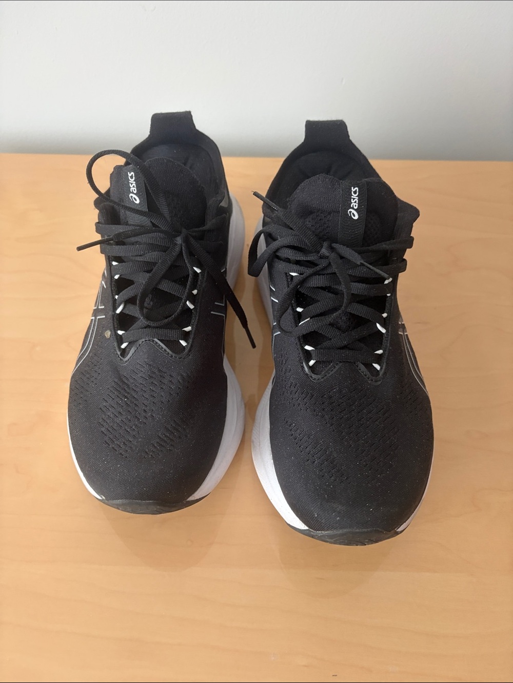 ASICS Black and White Men's Athletic Running Shoes